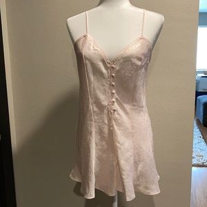 Vintage 90s Val Mode Pink Rose Lingerie Romper